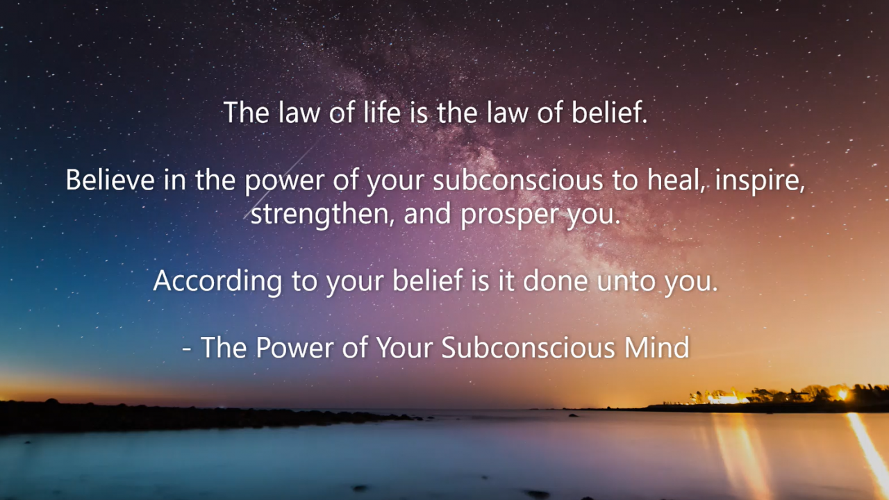 The Power Of Your Subconscious Mind Do You Want To Live A Life Your